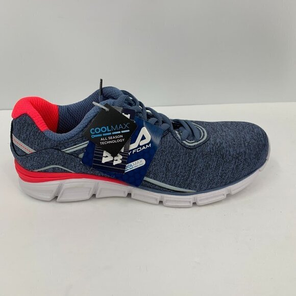 FILA Coolmax Memory Foam sneaker tennis shoe comfort women blue new 9.5 WIDE - Picture 1 of 7